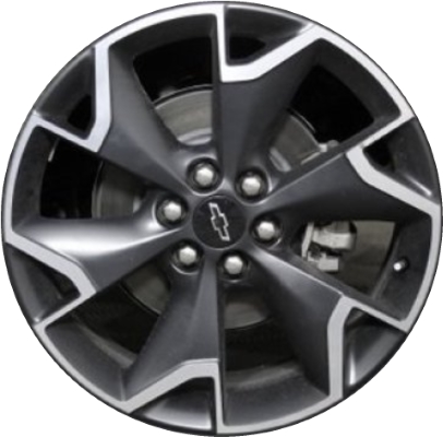 Chevrolet Blazer 2019-2022 charcoal machined 20x8 aluminum wheels or rims. Hollander part number ALY5937, OEM part number 42427612, 84928000.