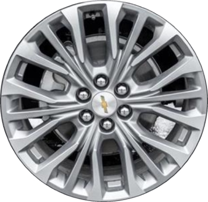 Chevrolet Blazer 2019-2021 grey machined 20x8 aluminum wheels or rims. Hollander part number ALY5936, OEM part number 42438054.