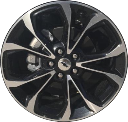 Chevrolet Cruze 2019 black machined 18x7.5 aluminum wheels or rims. Hollander part number ALY5884, OEM part number 42500292.