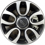 ALY61672U45 Fiat 500L Wheel/Rim Black Machined #735585994