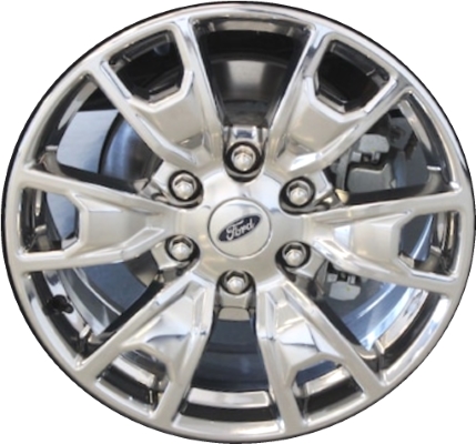 Ford Ranger 2019-2023 chrome 18x8 aluminum wheels or rims. Hollander part number ALY10231, OEM part number KB3Z1007A.