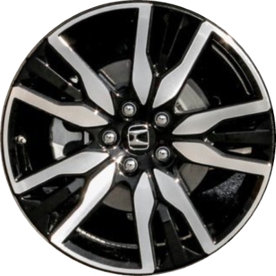 Honda Pilot 2019-2022 black machined 20x8 aluminum wheels or rims. Hollander part number ALY63149U45, OEM part number 42700TG7A81, 42700TG7A82.