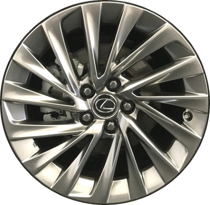 Lexus ES250 2021-2025, ES300h 2019-2025, ES350 2019-2025 powder coat hyper silver 18x8 aluminum wheels or rims. Hollander part number 74375, OEM part number 4261106150, 4261106160, 4261133190, 4261133200.