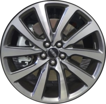 Lincoln Nautilus 2019-2020 grey machined 20x8 aluminum wheels or rims. Hollander part number ALY10217U79, OEM part number KA1Z1007D.