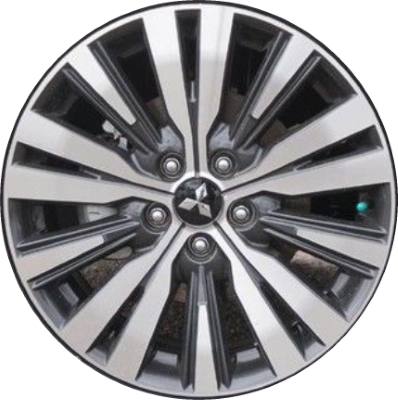 Mitsubishi Outlander 2019-2020 charcoal machined 18x7 aluminum wheels or rims. Hollander part number 65863, OEM part number 4250F623.