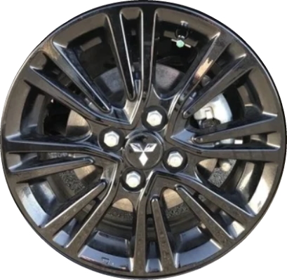 Mitsubishi Mirage 2019-2020 powder coat black 15x5 aluminum wheels or rims. Hollander part number 65851b, OEM part number 4250G476.