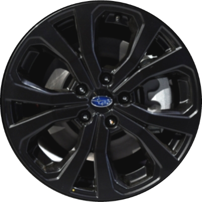 Subaru Forester 2019-2024 powder coat dark charcoal 18x7.5 aluminum wheels or rims. Hollander part number ALY68869U30, OEM part number 28111SJ060.