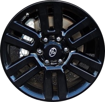 Toyota 4Runner 2019-2022 powder coat black 20x7 aluminum wheels or rims. Hollander part number ALY69561U46, OEM part number 4261135590.