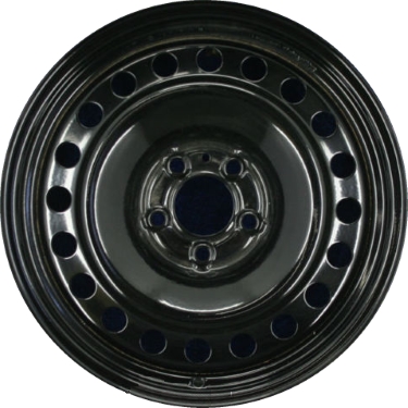 Toyota C-HR 2018-2022 powder coat black 17x6.5 steel wheels or rims. Hollander part number STL75247, OEM part number 42611-F4010.