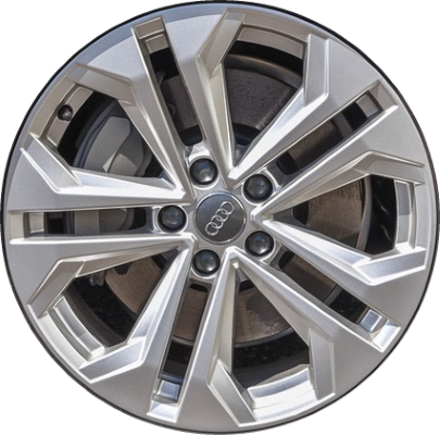 Audi A4 Allroad 2020-2025 powder coat silver 18x7.5 aluminum wheels or rims. Hollander part number ALY59128, OEM part number 8W9601025L.