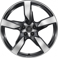 ALY12044HH Audi A6 Wheel/Rim Black Machined #4K0601025AD