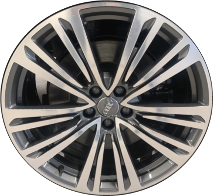 Audi A8 2020-2024 grey polished 20x9 aluminum wheels or rims. Hollander part number ALY12012, OEM part number 4N0601025D.