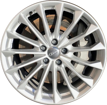 Audi A8 2019-2021 powder coat silver 19x9 aluminum wheels or rims. Hollander part number ALY12011, OEM part number 4N0601025B.