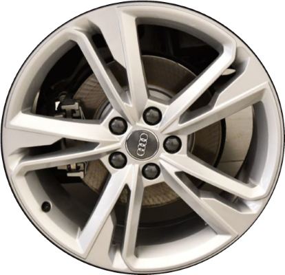 Audi Q3 2019-2024 powder coat silver 19x7 aluminum wheels or rims. Hollander part number ALY59120, OEM part number 83A601025M.
