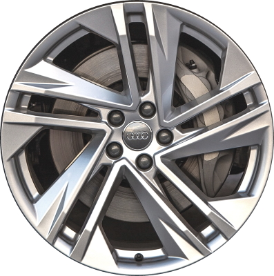 Audi Q7 2020-2024 powder coat silver 20x9 aluminum wheels or rims. Hollander part number ALY12053/95002, OEM part number 4M0601025BQ.