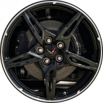 ALY14008U45 Chevrolet Corvette Wheel/Rim Black Painted #84785087