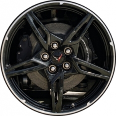 ALY14007U45 Chevrolet Corvette Wheel/Rim Black Painted #84785085