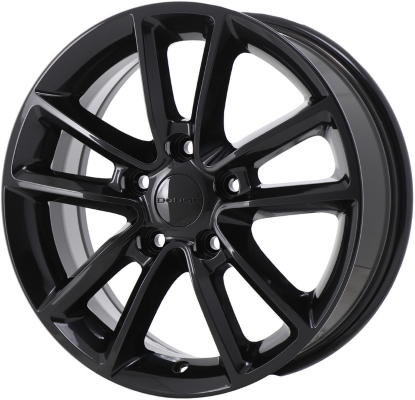 Dodge Grand Caravan 2020, Journey 2020 powder coat black 17x6.5 aluminum wheels or rims. Hollander part number 2399U45, OEM part number 5LN634X8AC.