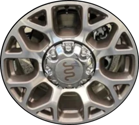 Ford F-250 2020-2022, F-350 SRW 2020-2022 tan machined 20x8 aluminum wheels or rims. Hollander part number 10292U65/10293, OEM part number LC3Z1007D.