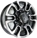 ALY5949U45 GMC Sierra 2500, 3500 Wheel/Rim Black Machined #23376246
