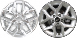 IMP-6020PC KIA SOUL Chrome Wheel Skins (Hubcaps/Wheelcovers) 16 Inch Set