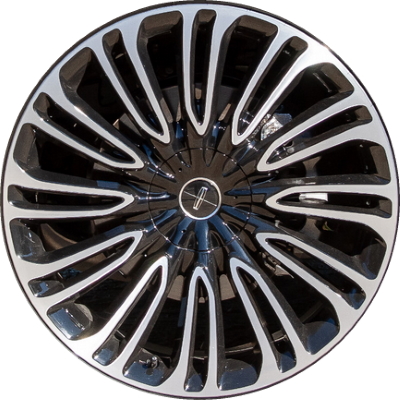 Lincoln Aviator 2020-2025 black machined 22x9.5 aluminum wheels or rims. Hollander part number ALY10242, OEM part number LC5Z-1007-G.