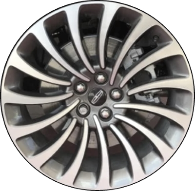 Lincoln Aviator 2020-2024 grey machined 20x8 aluminum wheels or rims. Hollander part number ALY10189, OEM part number LC5Z-1007-B.