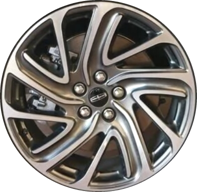 Lincoln Aviator 2020-2025 grey machined 19x8 aluminum wheels or rims. Hollander part number ALY10187, OEM part number LC5Z-1007-A.