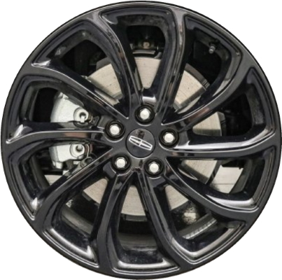 Lincoln MKZ 2020 powder coat black 19x8 aluminum wheels or rims. Hollander part number ALY10128U45, OEM part number LP5Z1007B.