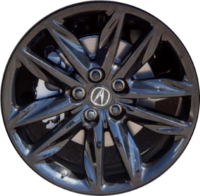 Acura MDX 2020 powder coat black 20x8.5 aluminum wheels or rims. Hollander part number ALY71864U45, OEM part number 42800-3S4-A40.