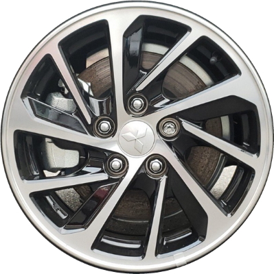 Mitsubishi Eclipse Cross 2020-2025 black machined 16x6.5 aluminum wheels or rims. Hollander part number 65858b, OEM part number 4250F981.