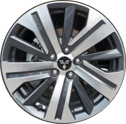 Mitsubishi Outlander Sport 2020-2025 charcoal machined 18x7 aluminum wheels or rims. Hollander part number 65868a, OEM part number 4250F838.