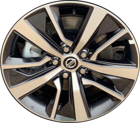Nissan Maxima 2020-2023 charcoal machined 18x8 aluminum wheels or rims. Hollander part number ALY62807, OEM part number 40300-9DJ1A.