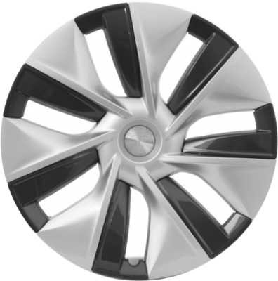 Tesla Model 3 2017-2021, Tesla Model Y 2020-2023, Plastic 7 Spoke, Single Hubcap or Wheel Cover ONLY For 19 Inch Alloy Wheels. Hollander Part Number H96958.