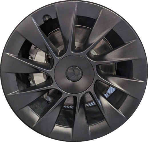 Tesla Model Y 2020-2023 powder coat charcoal 20x9.5 aluminum wheels or rims. Hollander part number ALY96965HH, OEM part number Not Yet Known.