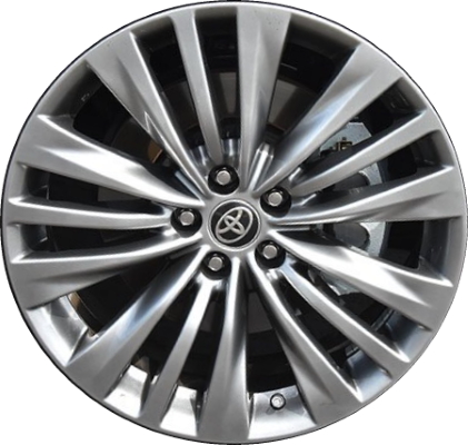 Toyota Highlander 2020-2025 powder coat grey 20x8 aluminum wheels or rims. Hollander part number ALY75266, OEM part number 4261A0E140.