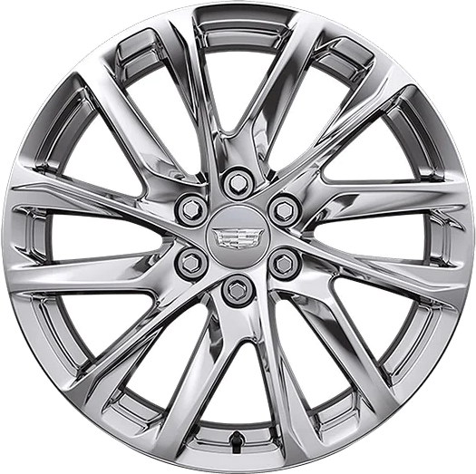 Cadillac Escalade 2021-2025 chrome 22x9 aluminum wheels or rims. Hollander part number 4875a, OEM part number 84453003.
