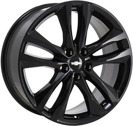 Chevrolet Malibu 2021-2025 powder coat black 19x8.5 aluminum wheels or rims. Hollander part number ALY5857U47, OEM part number 84898710.