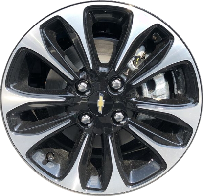 Chevrolet Spark 2021-2022 black machined 15x6 aluminum wheels or rims. Hollander part number ALY5975U45/14033, OEM part number Not Yet Known.