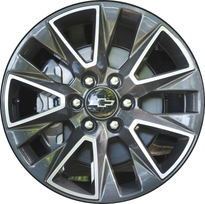 Chevrolet Suburban 2021-2024, Tahoe 2021-2024 dark charcoal machined 20x9 aluminum wheels or rims. Hollander part number 5919U31.PB1L, OEM part number 84423415.