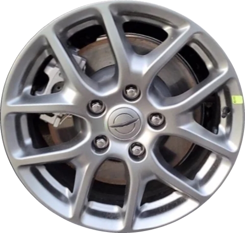 Chrysler Pacifica Select 2021-2025 powder coat hyper grey 17x7 aluminum wheels or rims. Hollander part number ALY2592U78, OEM part number 7BB67WASAA.