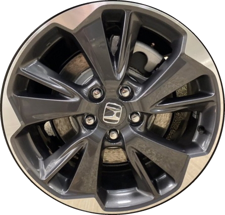 Honda Odyssey 2021-2024 charcoal machined 19x7.5 aluminum wheels or rims. Hollander part number 10410, OEM part number 42700THRA41.