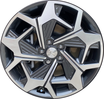 Hyundai Palisade 2021-2022 charcoal machined 20x7.5 aluminum wheels or rims. Hollander part number ALY71006/96971, OEM part number 52910S8350.