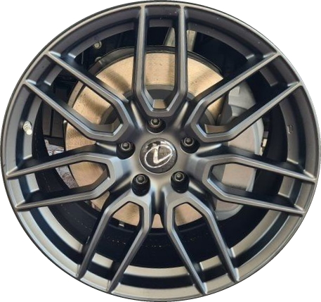 Lexus IS350 2021-2024, IS500 2022-2025 powder coat matte black 19x8.5 aluminum wheels or rims. Hollander part number 74396, OEM part number 42611-WY320.