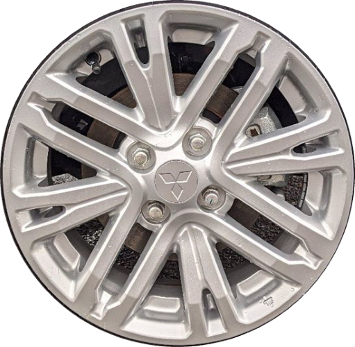 Mitsubishi Mirage G4 2021-2024 powder coat silver 15x5.5 aluminum wheels or rims. Hollander part number 65855a, OEM part number 4250F904.