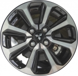 ALY65854U45 Mitsubishi Mirage Wheel/Rim Black Machined #4250F903