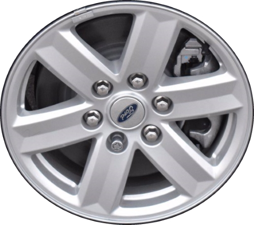 Ford F-150 2021-2025 powder coat silver 17x7.5 aluminum wheels or rims. Hollander part number ALY10339/95048, OEM part number ML3Z-1007-AA.