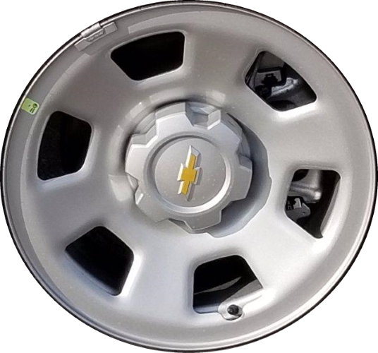 Chevrolet Colorado 2021-2022 powder coat silver 17x8 steel wheels or rims. Hollander part number STL14022/99076, OEM part number 84473891.
