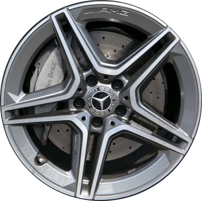 Mercedes-Benz C300 2019-2024, C43 2020-2024 grey or black machined 18x7.5 aluminum wheels or rims. Hollander part number 85695U, OEM part number 20540195007X23, 20540195007X44.