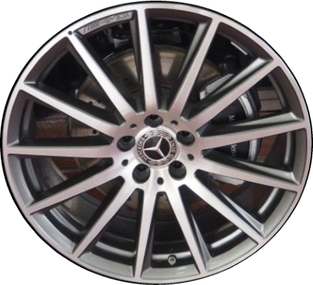 Mercedes-Benz GLA250 2021-2024, GLB250 2020-2024 grey machined 20x8 aluminum wheels or rims. Hollander part number 85823, OEM part number 24740116007X21.